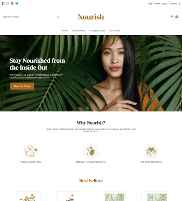 Nourish theme